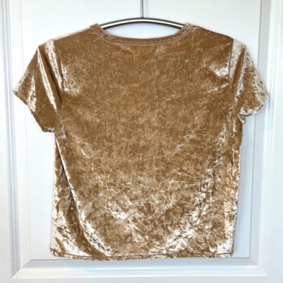 HOLLISTER Y2K Women’s Gold Shimmer HOLLISTER Blouse Size Small - Picture 7 of 7